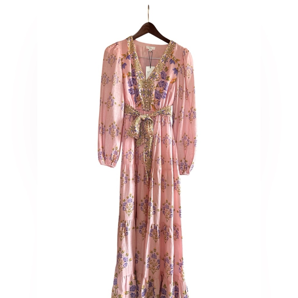 Elegant Pink Floral Maxi Dress NWT XS “a loves a” - Picture 2 of 15
